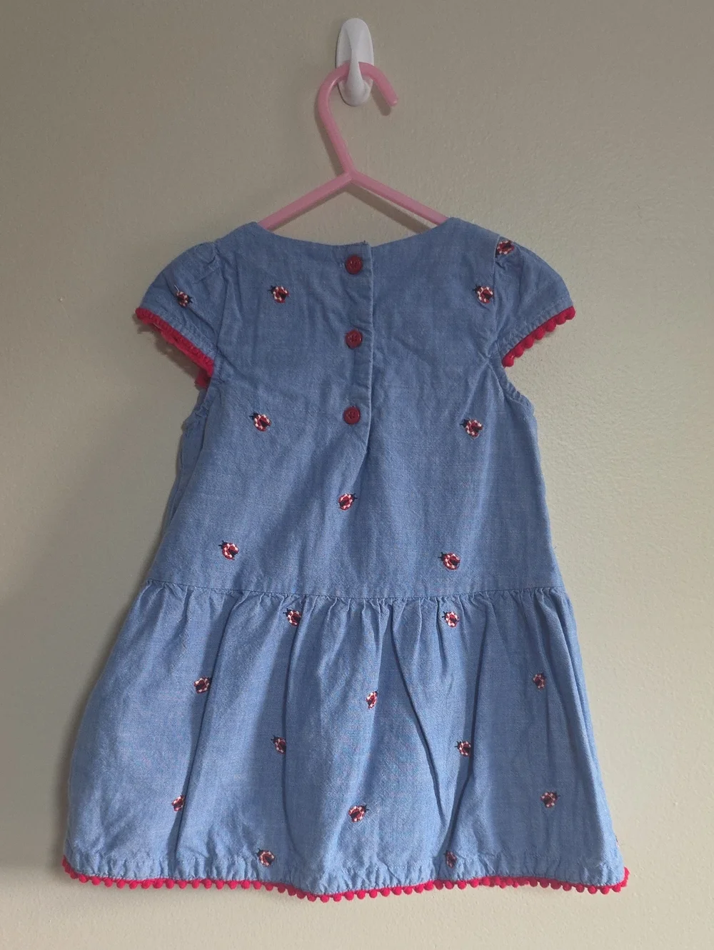 Gymboree Light Blue Dress with Ladybug Accents